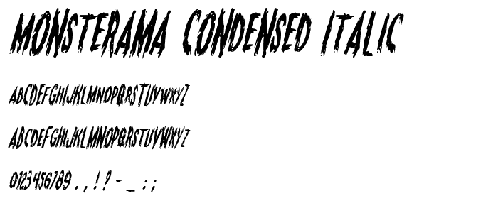 Monsterama Condensed Italic font
